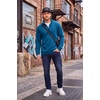 image:imageCOOFANDY Mens Quarter Zip Pullover FleeceLined Mock Neck Sweatshirt CasualRoyal Blue