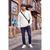 image:imageCOOFANDY Mens Quarter Zip Pullover FleeceLined Mock Neck Sweatshirt CasualWhite