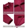 image:imageCOOFANDY Mens Quarter Zip Pullover FleeceLined Mock Neck Sweatshirt CasualWine Red