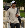 image:imageCOOFANDY Mens Quarter Zip Pullover Golf Shirts Mock Neck Casual SweatshirtBeige