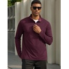 image:imageCOOFANDY Mens Quarter Zip Pullover Golf Shirts Mock Neck Casual SweatshirtBurgendy