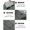 image:imageCOOFANDY Mens Quarter Zip Pullover Golf Shirts Mock Neck Casual SweatshirtDark Green