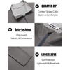 image:imageCOOFANDY Mens Quarter Zip Pullover Golf Shirts Mock Neck Casual SweatshirtDark Grey