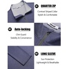 image:imageCOOFANDY Mens Quarter Zip Pullover Golf Shirts Mock Neck Casual SweatshirtNavy Blue