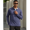 image:imageCOOFANDY Mens Quarter Zip Pullover Golf Shirts Mock Neck Casual SweatshirtNavy Blue