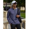 image:imageCOOFANDY Mens Quarter Zip Pullover Golf Shirts Mock Neck Casual SweatshirtNavy Blue