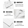 image:imageCOOFANDY Mens Quarter Zip Pullover Golf Shirts Mock Neck Casual SweatshirtWhite