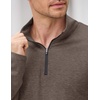image:imageCOOFANDY Mens Quarter Zip Pullover Lightweight Casual Long Sleeve Polo ShirtsBrown