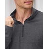 image:imageCOOFANDY Mens Quarter Zip Pullover Lightweight Casual Long Sleeve Polo ShirtsDark Grey