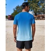 image:imageCOOFANDY Mens Swim Shirt UPF 50 Rash Guard Beach Tshirt Workout Quick Dry T Shirts for Running Surfing and HikingBlue Gradient