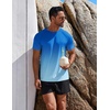 image:imageCOOFANDY Mens Swim Shirt UPF 50 Rash Guard Beach Tshirt Workout Quick Dry T Shirts for Running Surfing and HikingBlue Gradient
