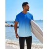 image:imageCOOFANDY Mens Swim Shirt UPF 50 Rash Guard Beach Tshirt Workout Quick Dry T Shirts for Running Surfing and HikingBlue Gradient