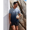 image:imageCOOFANDY Mens Swim Shirt UPF 50 Rash Guard Beach Tshirt Workout Quick Dry T Shirts for Running Surfing and HikingDark Blue Gradient