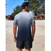 image:imageCOOFANDY Mens Swim Shirt UPF 50 Rash Guard Beach Tshirt Workout Quick Dry T Shirts for Running Surfing and HikingDark Blue Gradient