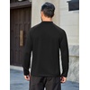 image:imageCOOFANDY Mens Thermal Fleece Shirt Mock Turtle Neck Base Layer Long Sleeve Athletic Warm Undershirt01 Black