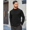 image:imageCOOFANDY Mens Thermal Fleece Shirt Mock Turtle Neck Base Layer Long Sleeve Athletic Warm Undershirt01 Black