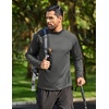 image:imageCOOFANDY Mens Thermal Fleece Shirt Mock Turtle Neck Base Layer Long Sleeve Athletic Warm Undershirt03 Dark Gray