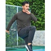 image:imageCOOFANDY Mens Thermal Fleece Shirt Mock Turtle Neck Base Layer Long Sleeve Athletic Warm Undershirt03 Dark Gray