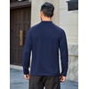 image:imageCOOFANDY Mens Thermal Fleece Shirt Mock Turtle Neck Base Layer Long Sleeve Athletic Warm Undershirt04 Navy Blue