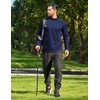 image:imageCOOFANDY Mens Thermal Fleece Shirt Mock Turtle Neck Base Layer Long Sleeve Athletic Warm Undershirt04 Navy Blue