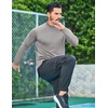 image:imageCOOFANDY Mens Thermal Fleece Shirt Mock Turtle Neck Base Layer Long Sleeve Athletic Warm Undershirt05 Light Gray