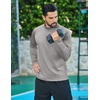image:imageCOOFANDY Mens Thermal Fleece Shirt Mock Turtle Neck Base Layer Long Sleeve Athletic Warm Undershirt05 Light Gray
