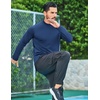 image:imageCOOFANDY Mens Thermal Fleece Shirt Mock Turtle Neck Base Layer Long Sleeve Athletic Warm Undershirt06 Navy