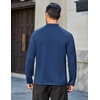 image:imageCOOFANDY Mens Thermal Fleece Shirt Mock Turtle Neck Base Layer Long Sleeve Athletic Warm Undershirt06 Navy