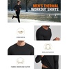 image:imageCOOFANDY Mens Thermal Shirt Regular Fit Fleece Lined Athletic Base LayerBlack
