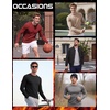 image:imageCOOFANDY Mens Thermal Shirt Regular Fit Fleece Lined Athletic Base LayerBlack