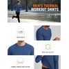 image:imageCOOFANDY Mens Thermal Shirt Regular Fit Fleece Lined Athletic Base LayerBlue