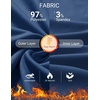 image:imageCOOFANDY Mens Thermal Shirt Regular Fit Fleece Lined Athletic Base LayerBlue