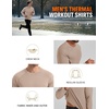 image:imageCOOFANDY Mens Thermal Shirt Regular Fit Fleece Lined Athletic Base LayerKhaki
