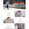 image:imageCOOFANDY Mens Thermal Shirt Regular Fit Fleece Lined Athletic Base LayerLight Grey