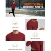 image:imageCOOFANDY Mens Thermal Shirt Regular Fit Fleece Lined Athletic Base LayerRed