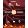 image:imageCOOFANDY Mens Thermal Shirt Regular Fit Fleece Lined Athletic Base LayerRed