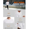 image:imageCOOFANDY Mens Thermal Shirt Regular Fit Fleece Lined Athletic Base LayerWhite