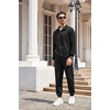image:imageCOOFANDY Mens Tracksuit 2 Piece Quarter Zip Sweatsuit Workout Jogging SetBlack