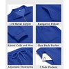 image:imageCOOFANDY Mens Tracksuit 2 Piece Quarter Zip Sweatsuit Workout Jogging SetBlue