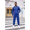 image:imageCOOFANDY Mens Tracksuit 2 Piece Quarter Zip Sweatsuit Workout Jogging SetBlue