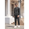 image:imageCOOFANDY Mens Tracksuit 2 Piece Quarter Zip Sweatsuit Workout Jogging SetDark Grey