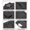 image:imageCOOFANDY Mens Tracksuit 2 Piece Quarter Zip Sweatsuit Workout Jogging SetDark Grey