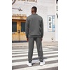 image:imageCOOFANDY Mens Tracksuit 2 Piece Quarter Zip Sweatsuit Workout Jogging SetDark Grey