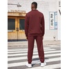image:imageCOOFANDY Mens Tracksuit 2 Piece Quarter Zip Sweatsuit Workout Jogging SetDark Red