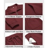image:imageCOOFANDY Mens Tracksuit 2 Piece Quarter Zip Sweatsuit Workout Jogging SetDark Red