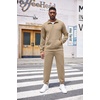 image:imageCOOFANDY Mens Tracksuit 2 Piece Quarter Zip Sweatsuit Workout Jogging SetKhaki