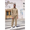 image:imageCOOFANDY Mens Tracksuit 2 Piece Quarter Zip Sweatsuit Workout Jogging SetKhaki