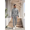 image:imageCOOFANDY Mens Tracksuit 2 Piece Quarter Zip Sweatsuit Workout Jogging SetLight Grey