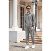image:imageCOOFANDY Mens Tracksuit 2 Piece Quarter Zip Sweatsuit Workout Jogging SetLight Grey