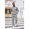 image:imageCOOFANDY Mens Tracksuit 2 Piece Quarter Zip Sweatsuit Workout Jogging SetLight Grey